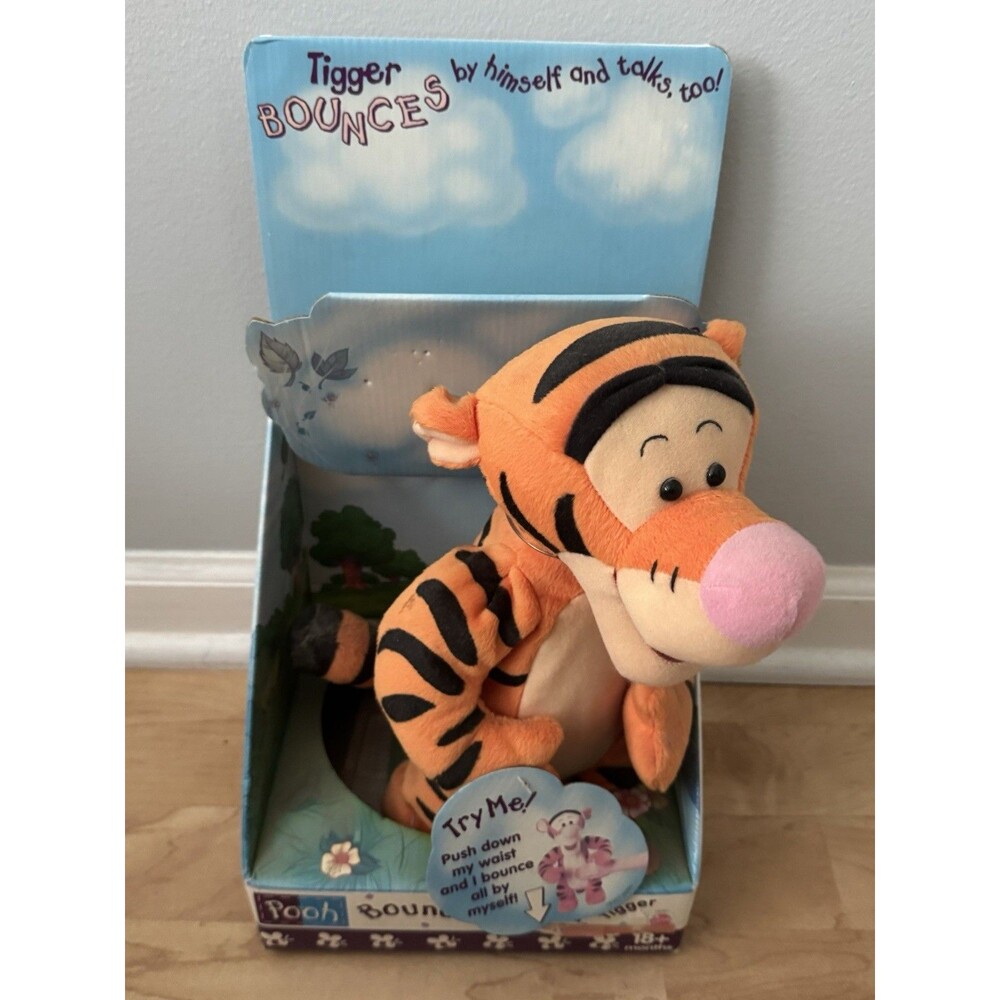 NEW Vintage Winnie The Pooh Bounce Around Tigger Tiger 12" Toy Mattel 1998